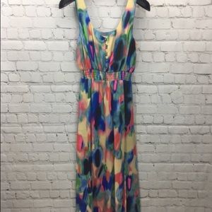 Maeve Watercolor Print Maxi